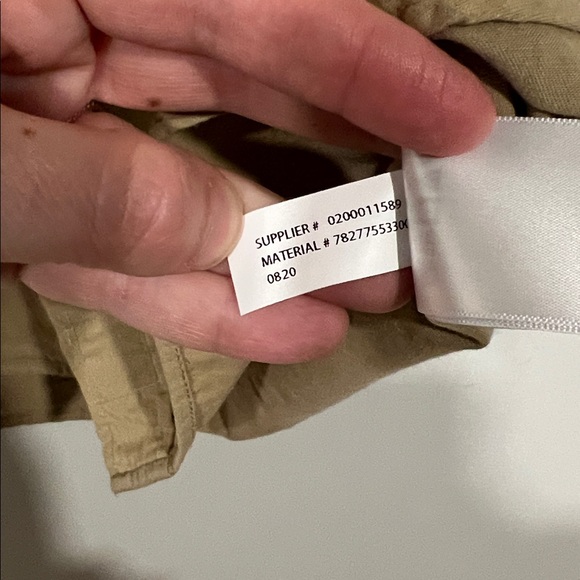 RRL Twill Cotton Military Shirt Button Down in Tan Size Medium - Picture 7 of 8